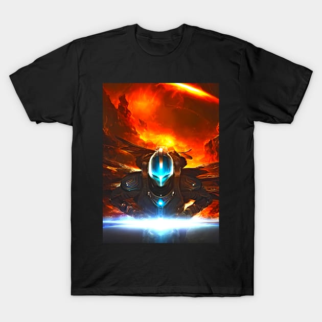 Human/Alien War - Plan the Last Stand - AI Generated Sci Fi Concept Art - T-Shirt by AfroMatic